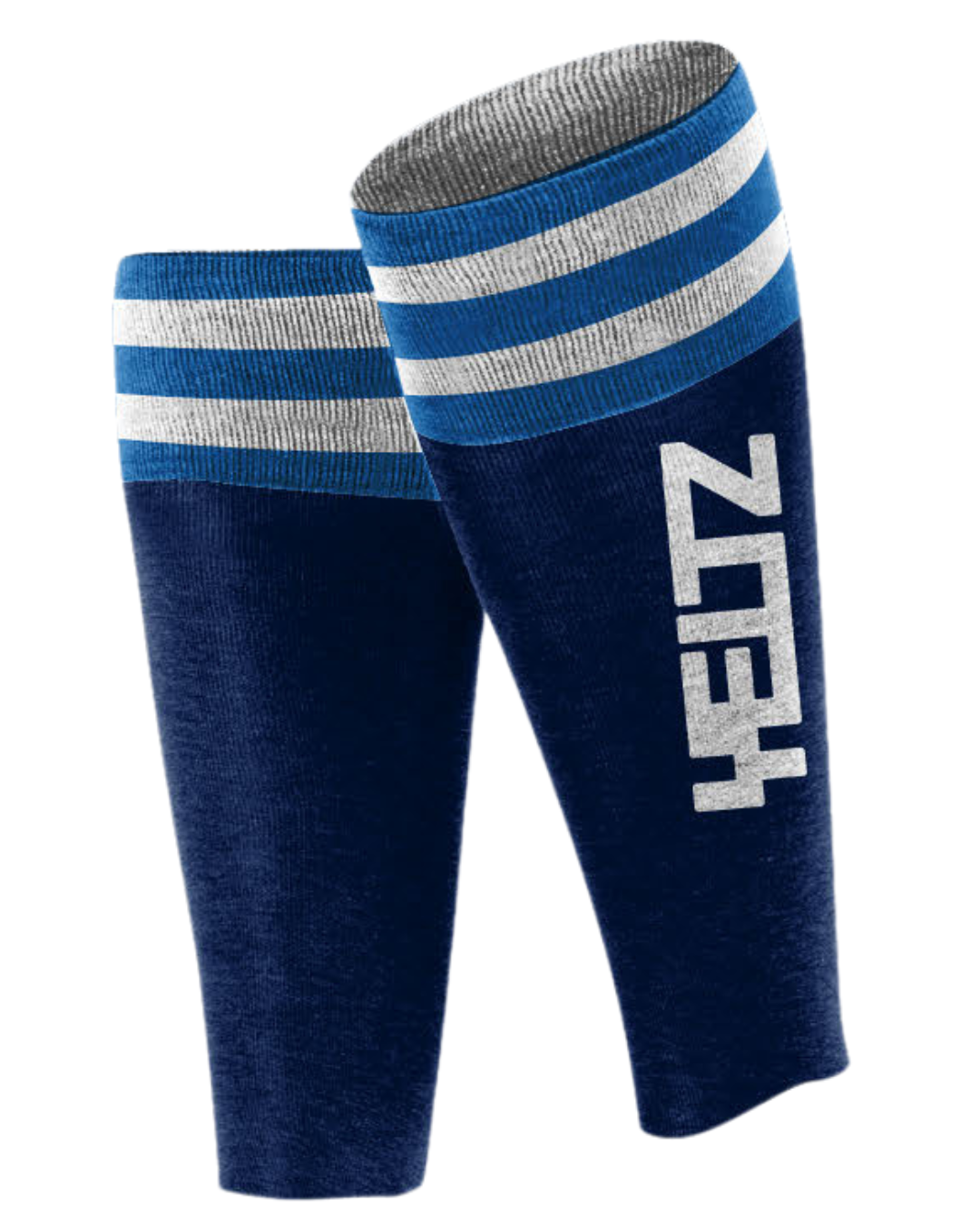 Yeltz Home Socks for the 25/26. Sleeve sock available in junior or senior size. YELTZ woven into the fabric.